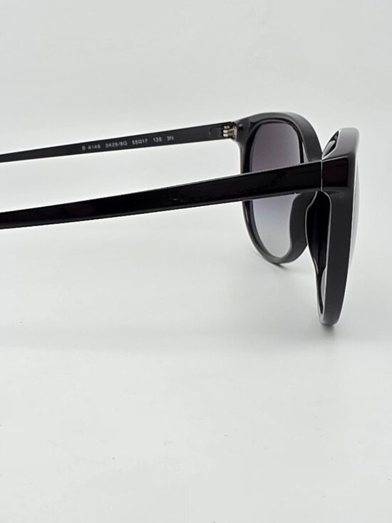 Burberry B4146 3429/8G Black Frame Grey Gradient Lens Cat Eye Sunglasses 55mm